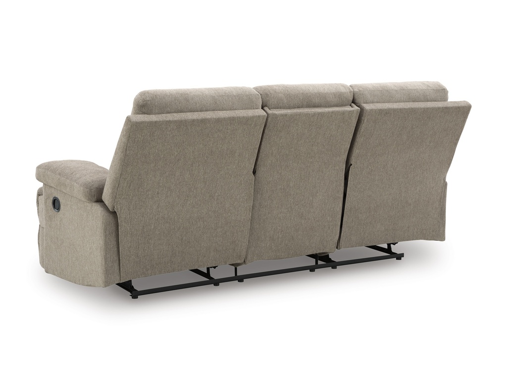 Ashley Tarrant Manual Reclining Sofa with Drop Down Table - Mocha