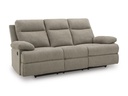 Ashley Tarrant Manual Reclining Sofa with Drop Down Table - Mocha