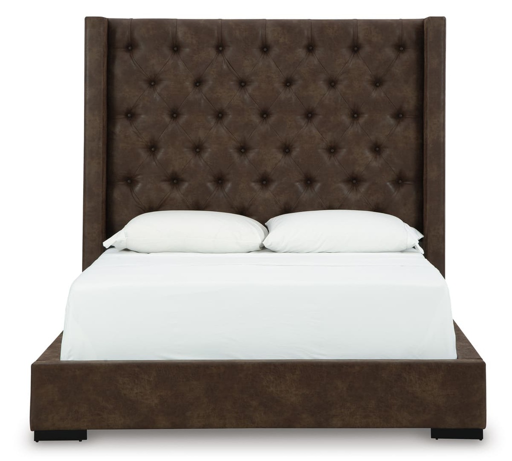 Ashley Steenlage Queen Bed - Brown / w/o Slats