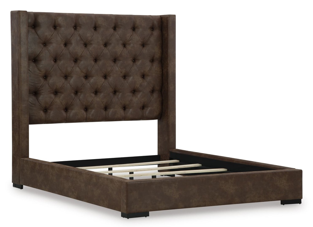Ashley Steenlage Queen Bed - Brown / w/o Slats