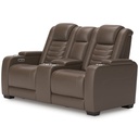 Ashley High Impact Power Reclining Loveseat with Console & Adjustable Headrest