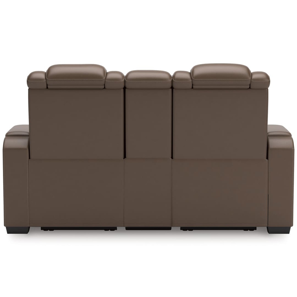 Ashley High Impact Power Reclining Loveseat with Console & Adjustable Headrest