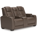 Ashley High Impact Power Reclining Loveseat with Console & Adjustable Headrest