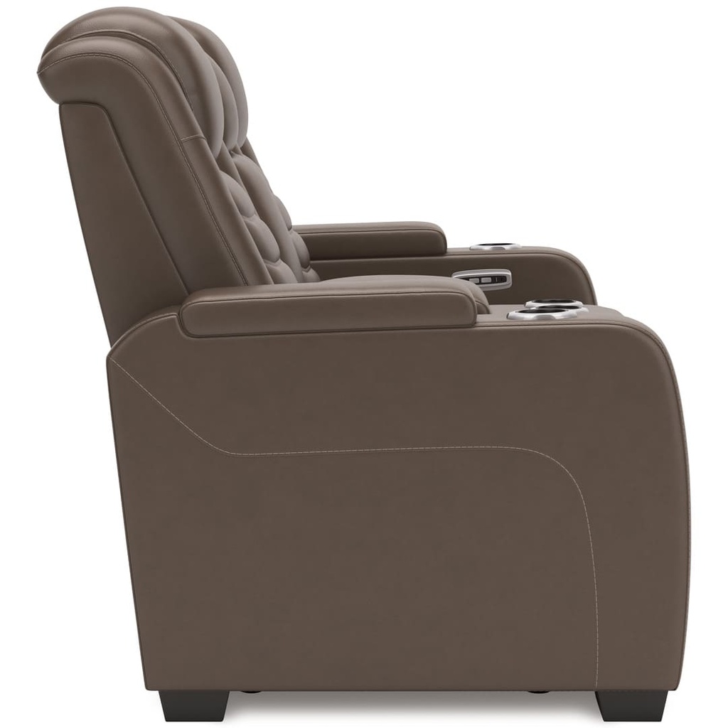 Ashley High Impact Power Reclining Loveseat with Console & Adjustable Headrest