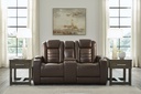 Ashley High Impact Power Reclining Loveseat with Console & Adjustable Headrest