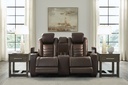Ashley High Impact Power Reclining Loveseat with Console & Adjustable Headrest