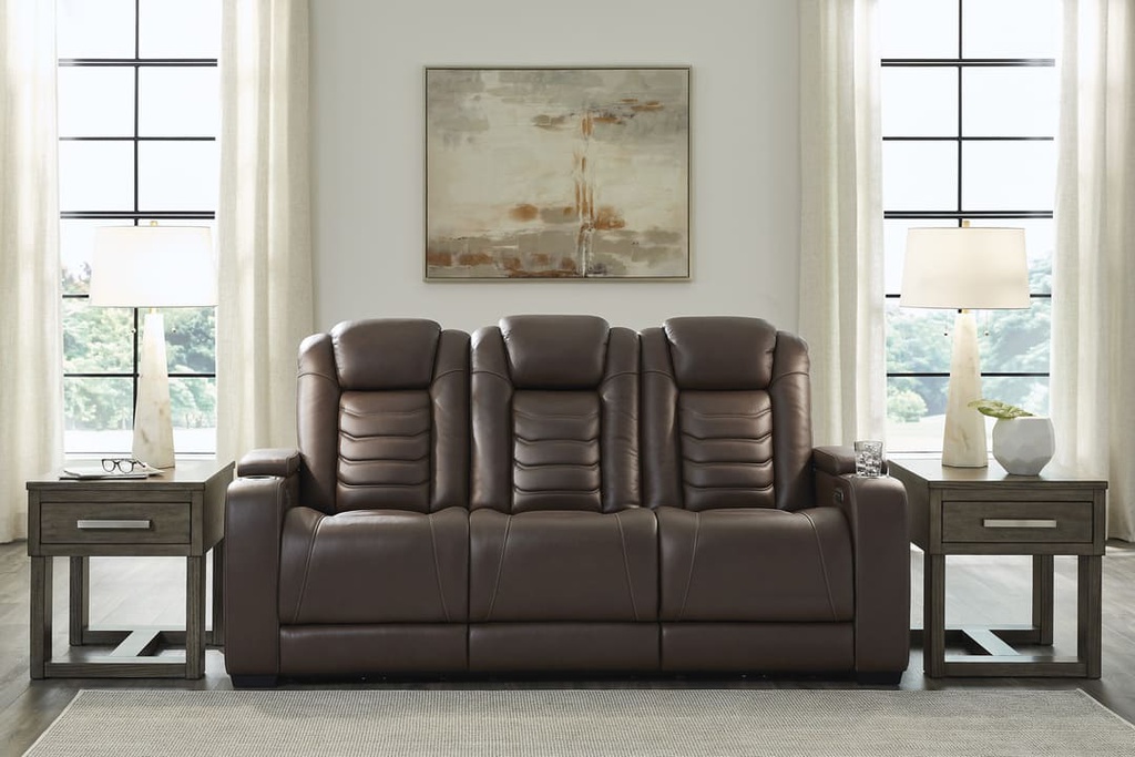 Ashley High Impact Power Reclining Sofa with Adjustable Headrest
