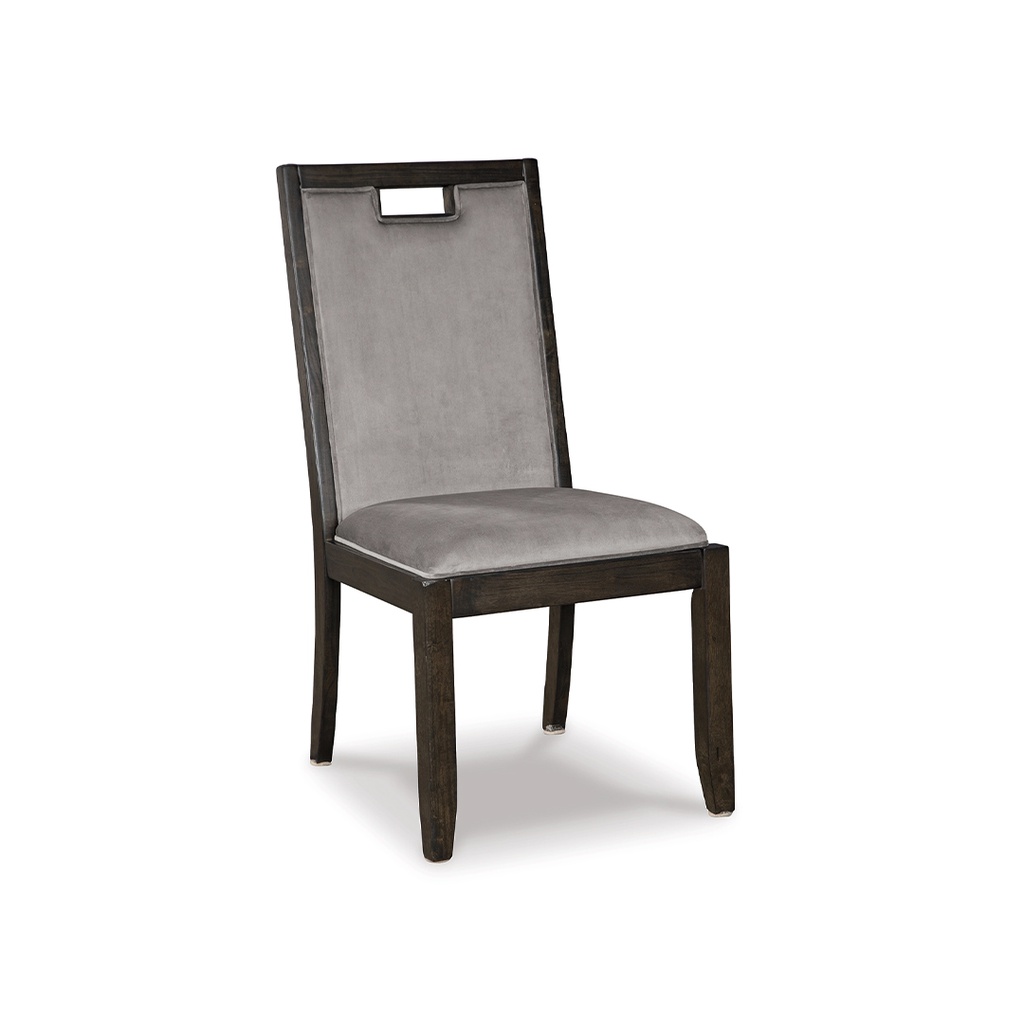 Ashley Hyndell Dining Uph Side Chair (2/Cn) - Gray/Dark Brown