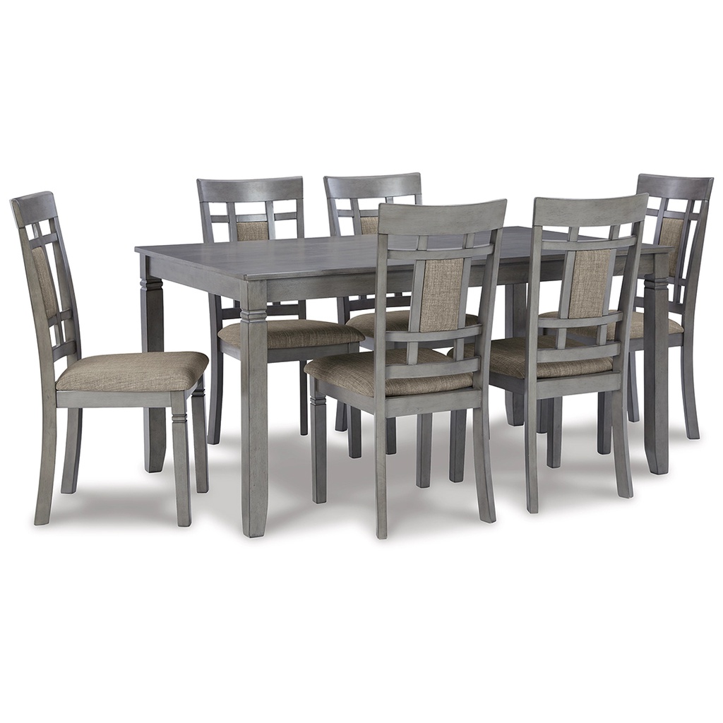 Ashley Jayemyer Rect Drm Table Set (7/Cn) - Charcoal Gray