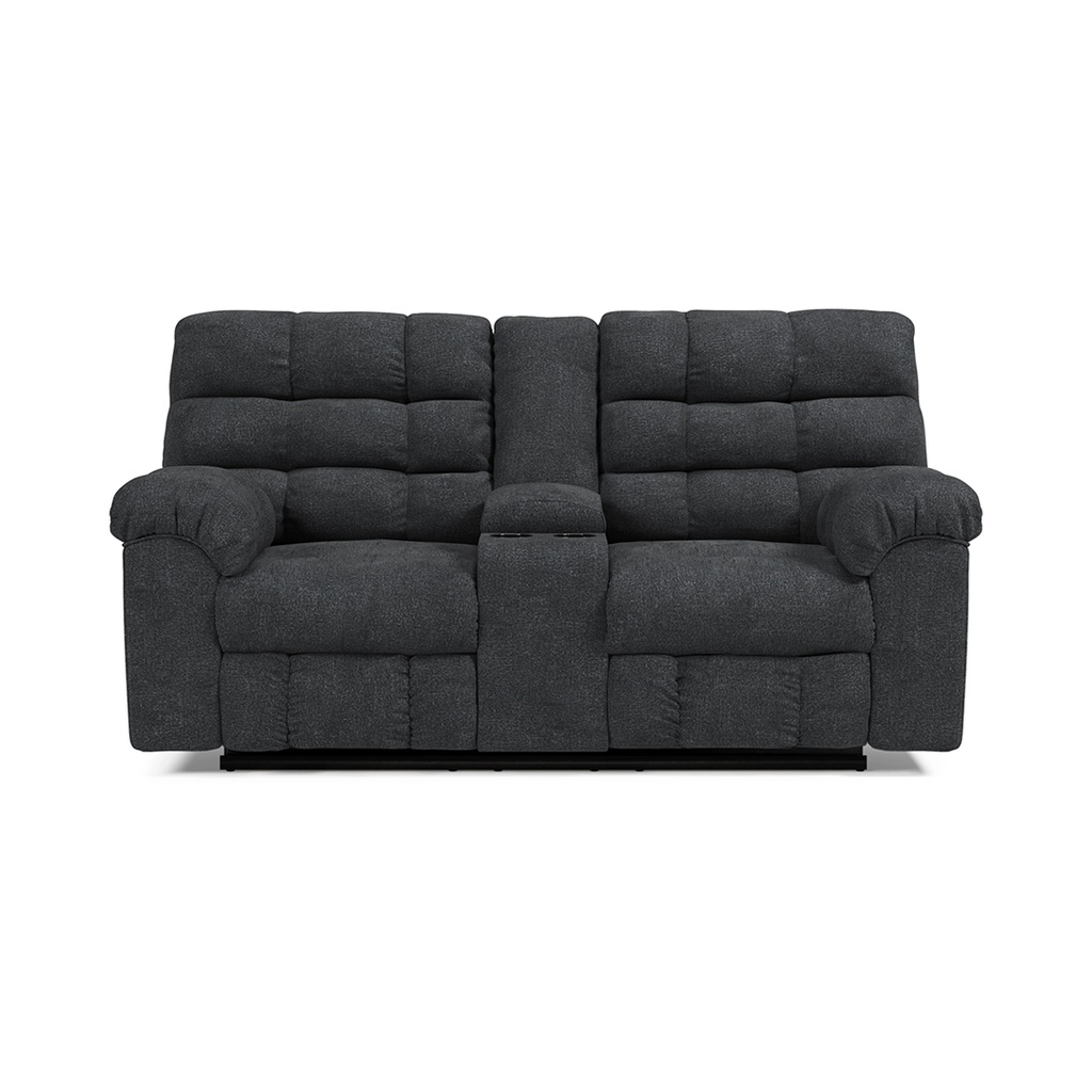Ashley Wilhurst Double Rec Loveseat w/Console - Marine