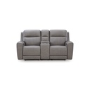 Ashley 5Z-Relaxation Dual Power Leather Reclining Loveseat with Console
