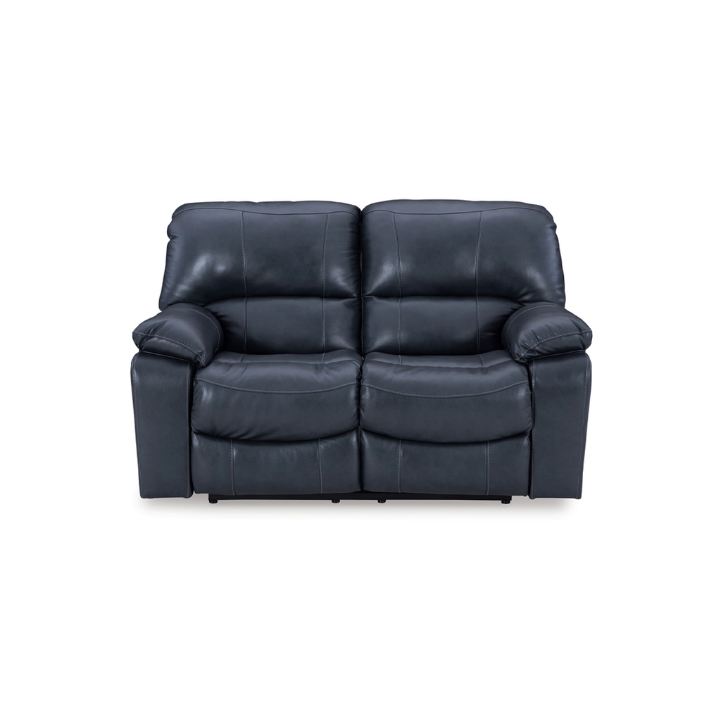 Ashley Leesworth Leather Reclining Loveseat - Ocean