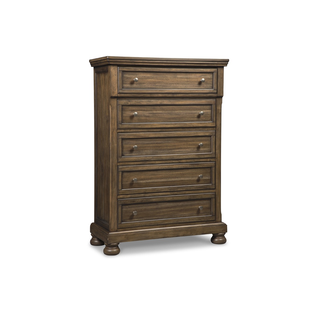 Ashley Flynnter 5 Drawer Chest of Drawers - Medium Brown