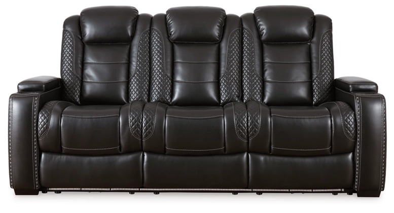 Ashley Party Time Power Reclining Sofa with ADJ Headrest - Midnight