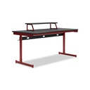 Lynxtyn 63" Home Office Desk with Headset Hanger and Raised Monitor Stand
 - Red/Black