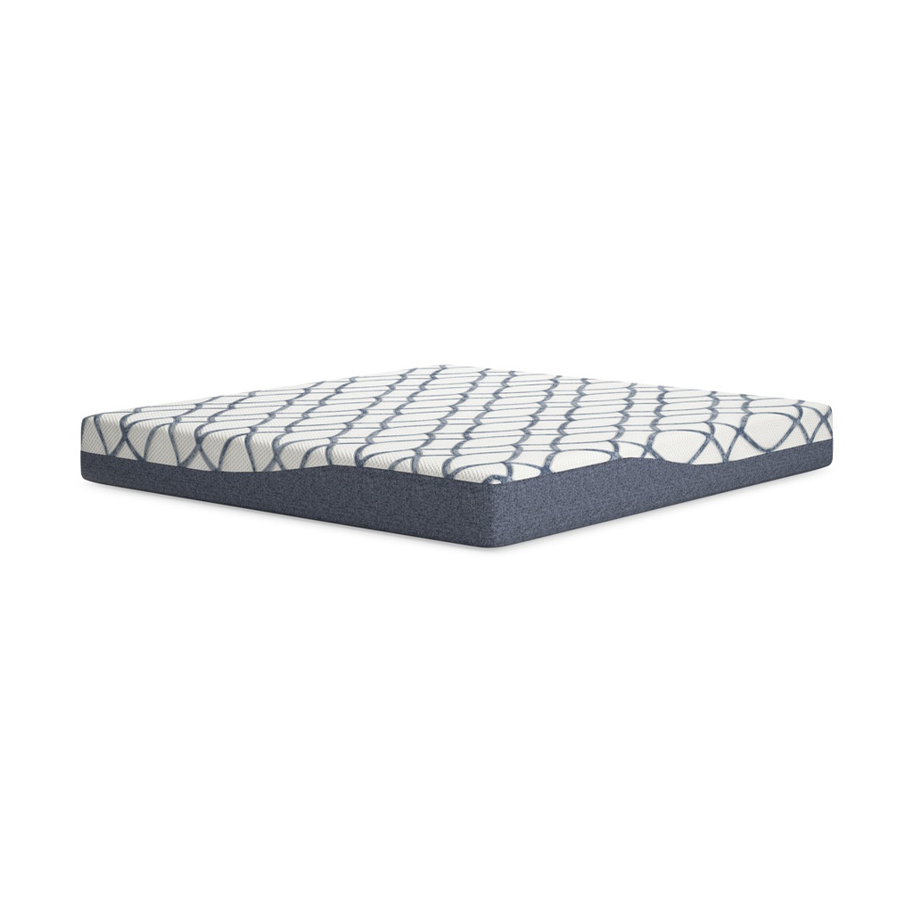 Ashley 10 Inch Chime Elite 2.0 King Mattress - White/Blue - 10"