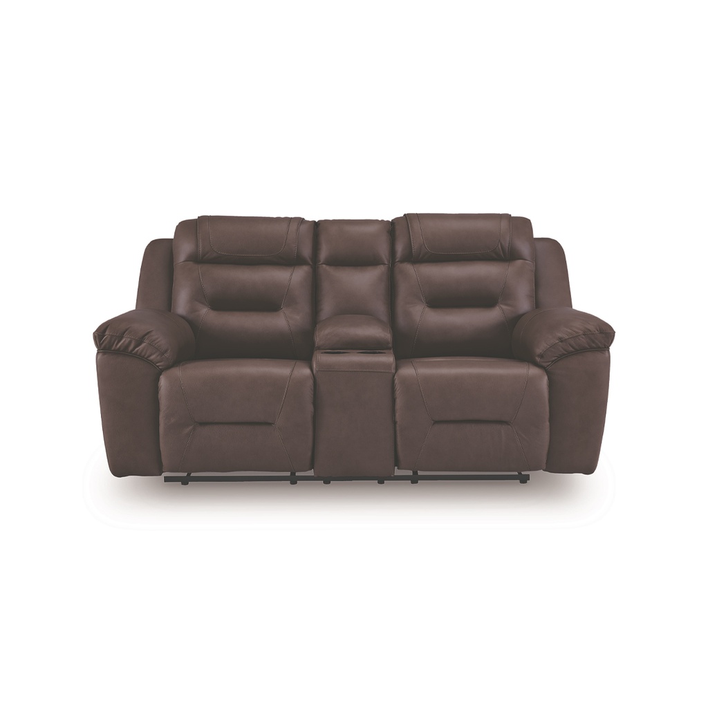 Ashley Beaman Peak DBL Rec Loveseat w/Console - Storm