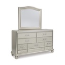 Ashley Coralayne Dresser with Mirror - Silver