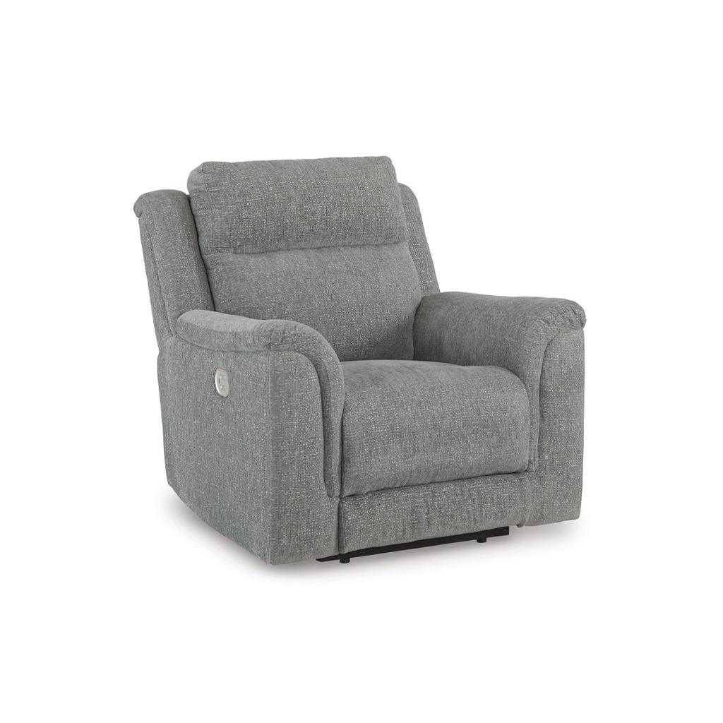 Ashley Overflow Power Recliner/ADJ Headrest - Steel