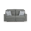 Ashley Overflow Dual Power Reclining Sofa - Next-Gen Nuvella™ Performance Fabric