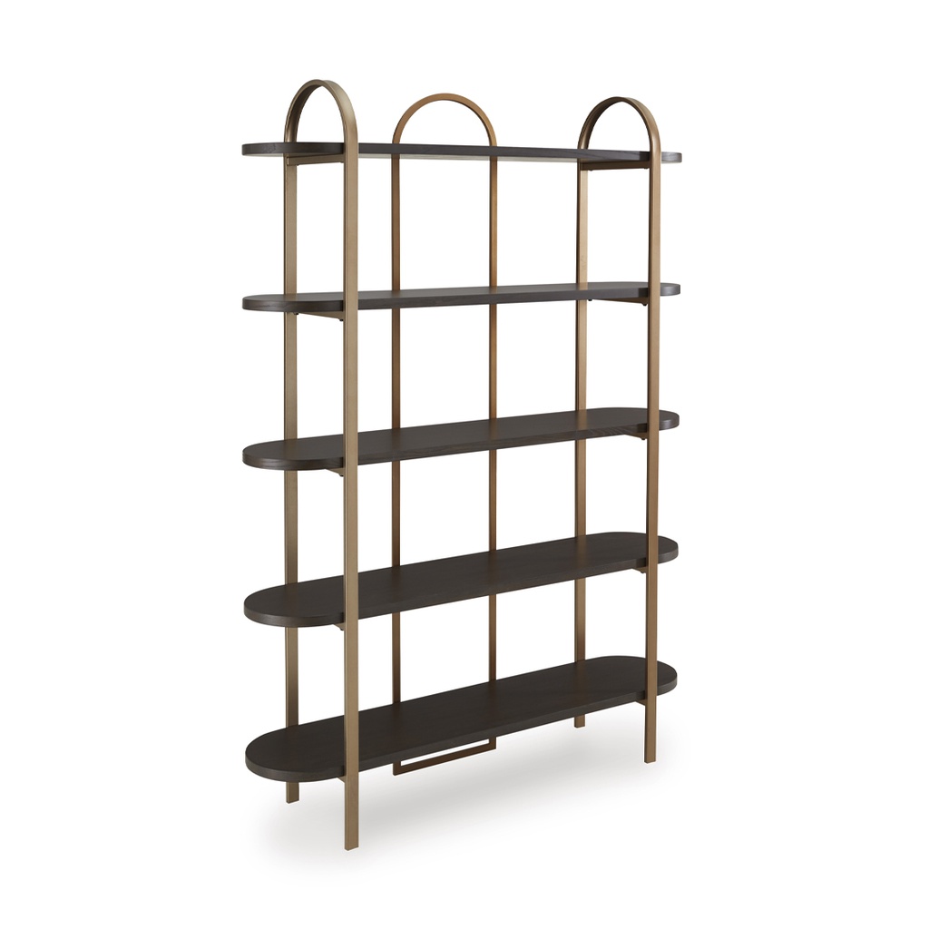 Ashley Brentmour Bookcase - Brown/Gold Finish
