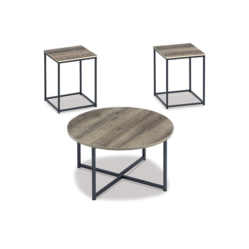 [T103-213] Ashley Wadeworth Occasional Table Set (3/Cn) - Two-tone