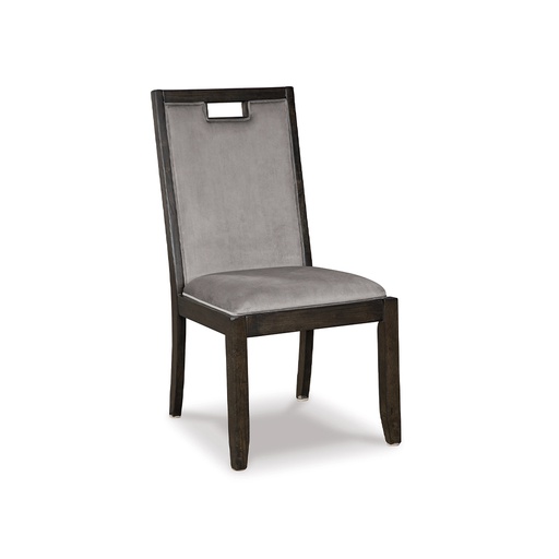 [D731-01] Ashley Hyndell Dining Uph Side Chair (2/Cn) - Gray/Dark Brown