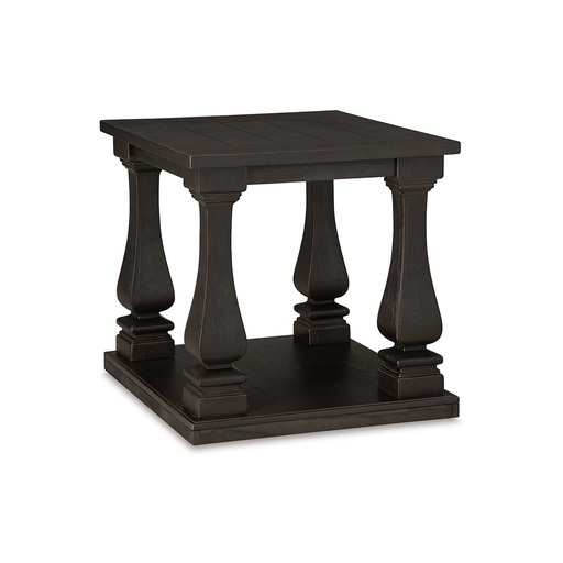 [T749-3] Ashley Wellturn Rectangular End Table - Black