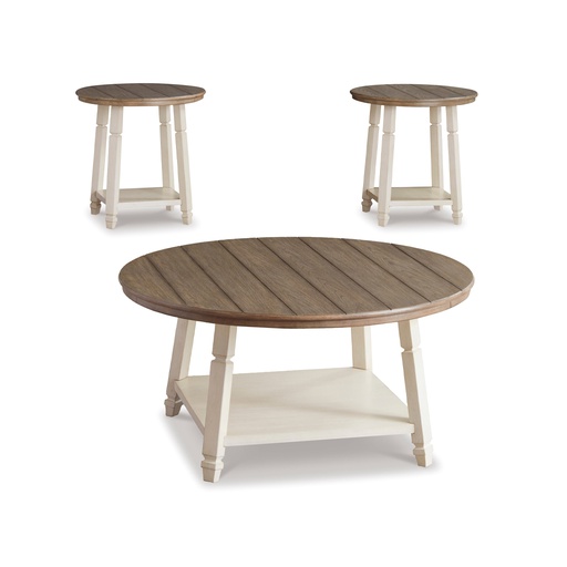 [T377-13] Ashley Bolanbrook Occasional Table Set (3/Cn) - Two-tone