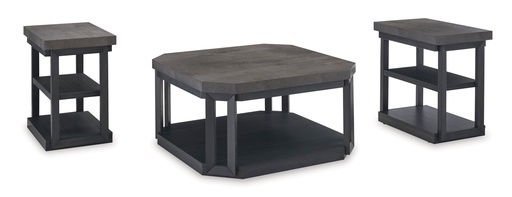 [T396-13] Ashley Bonilane Occasional Table Set (3/Cn) - Black/Gray