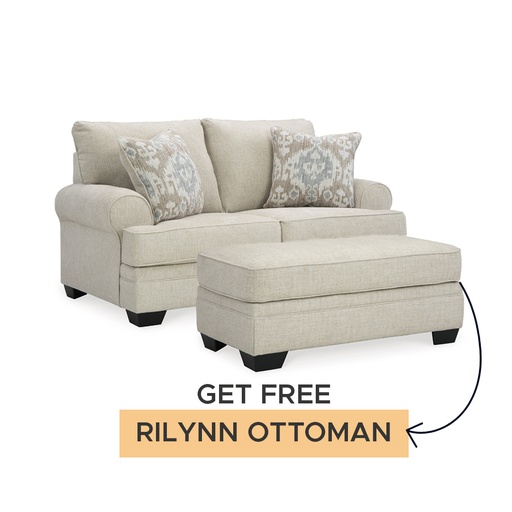 [3480935] Ashley Rilynn Loveseat - Linen