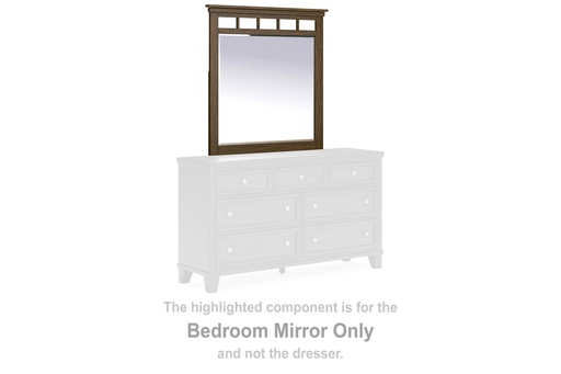 [B625-36] Ashley Shawbeck Bedroom Mirror - Medium Brown