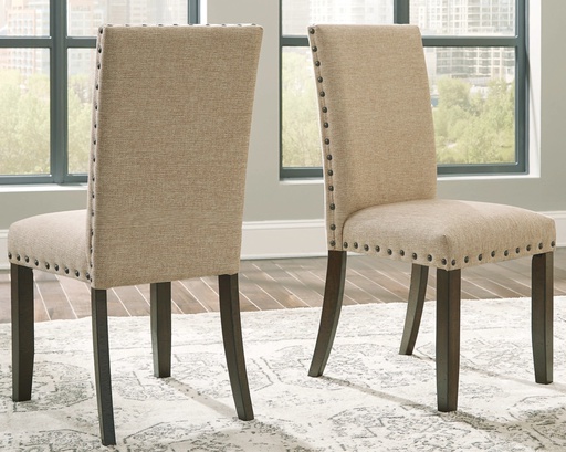 [D397-02] Ashley Rokane Dining Uph Side Chair (2/Cn) - Light Brown