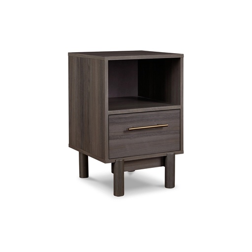 [EB1011-291] Ashley Brymont One Drawer Night Stand - Dark Gray