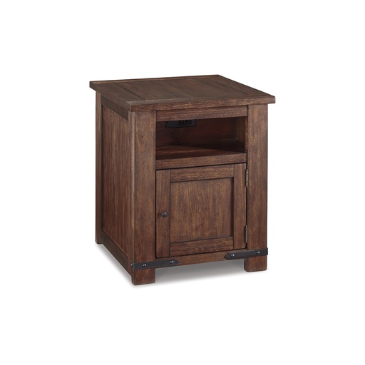 [T372-3] Ashley Budmore Rectangular End Table - Brown