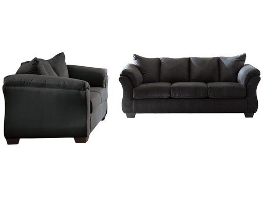 [7500835_38] Ashley Darcy Sofa & Loveseat - Black Fabric Set