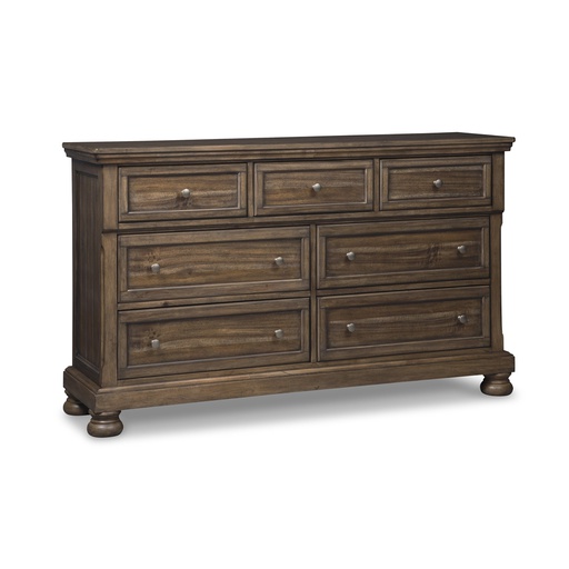 [B719-31] Ashley Flynnter 7 Drawer Dresser - Medium Brown