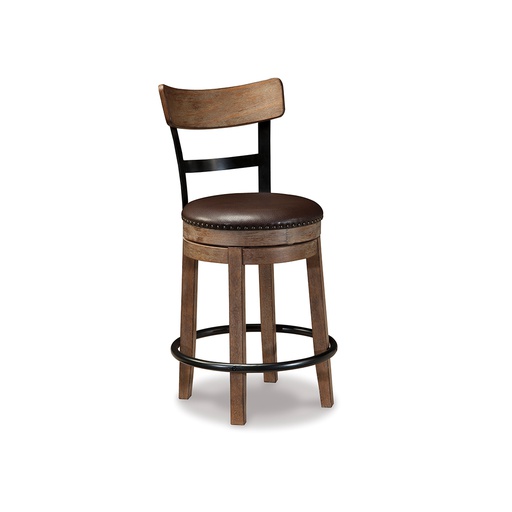 [D542-130] Ashley Pinnadel Tall UPH Swivel Barstool - Light Brown