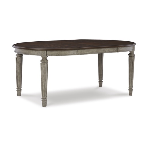 [D751-35] Ashley Lodenbay Oval Dining Room EXT Table - Two-tone
