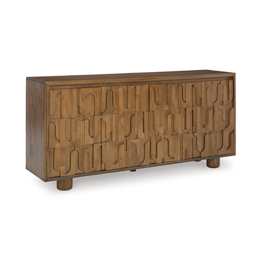 [A4000583] Ashley Gadburg Accent Cabinet - Medium Brown