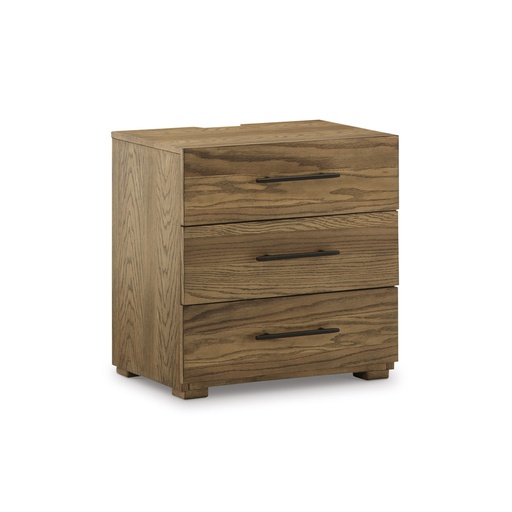 [B783-93W9] Ashley Dakmore Three Drawer Night Stand - Brown