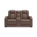 Ashley High Impact Power Reclining Loveseat with Console & Adjustable Headrest