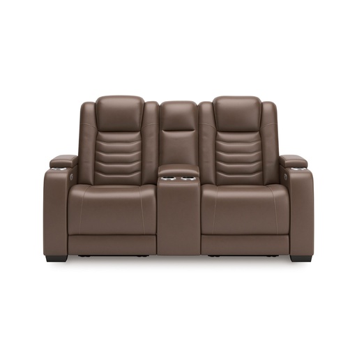 [U1060118] Ashley High Impact Power Reclining Loveseat with Console & Adjustable Headrest